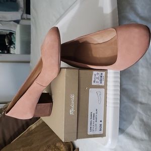 Madewell block heel leather pump